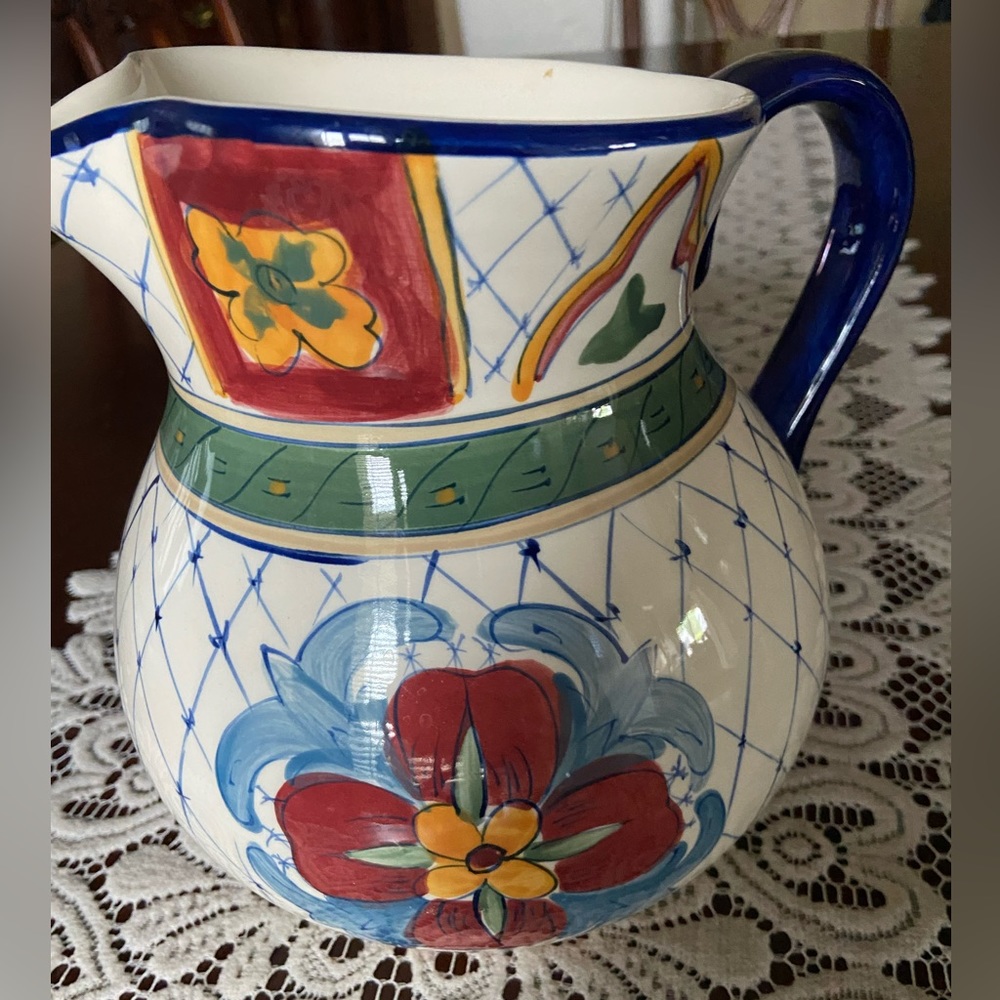 COPY of Hand Painted French Pitcher
